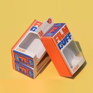 Custom Windowed Packaging Box Drawer-Style & Foldable Paper Box With Hanging Tab