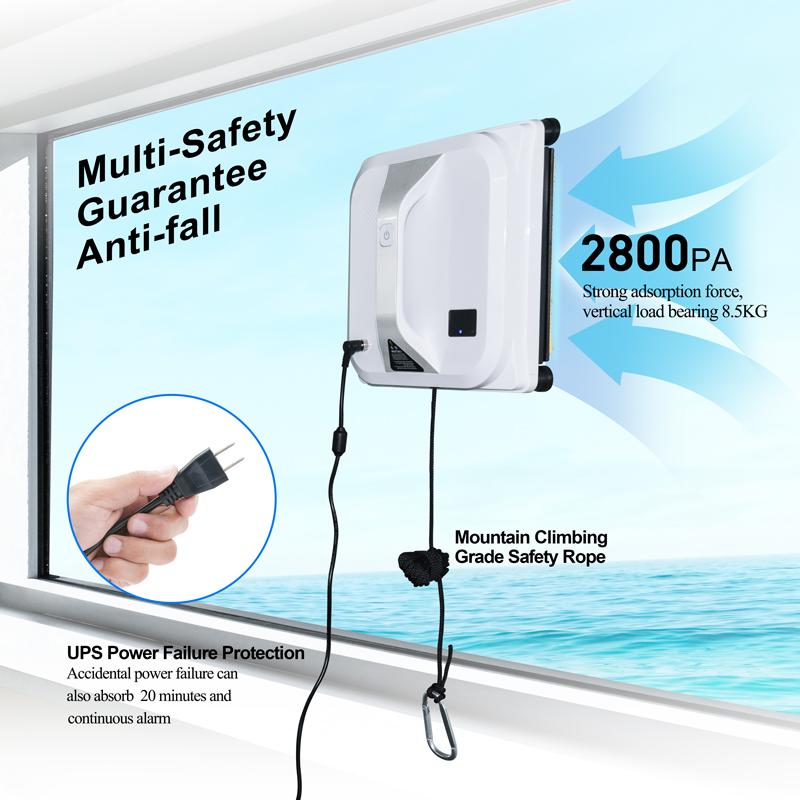 24V Cordless Robot Window Cleaner Multi Functional Smart Window Cleaning Robot