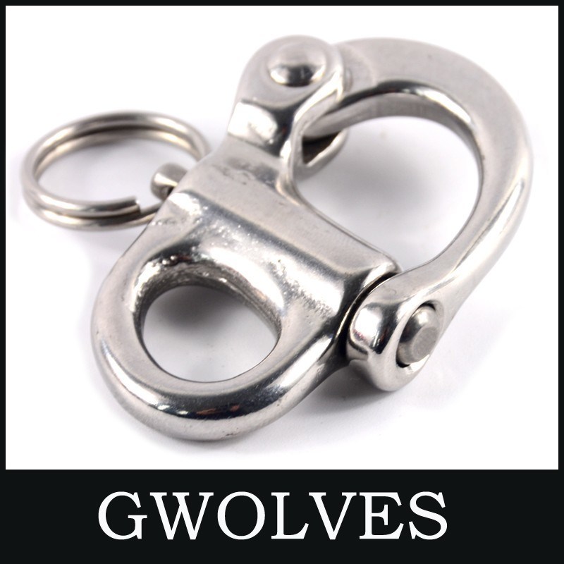 316 Stainless Steel Quick Release Fixed Bail Swivel Eye Snap Shackle