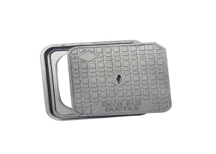 Anti Theft Double Sealed Manhole Cover Square Ductile Cast Iron Light Weight