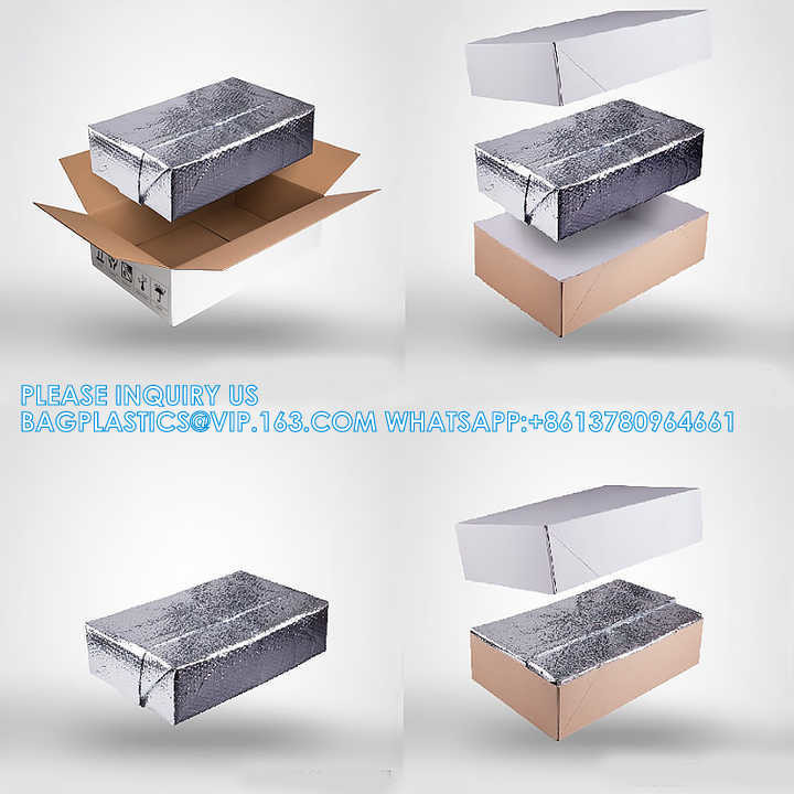 Takeout Thermal Delivery Bag Insulated Foil Bubble Box Liners, Medical Cool Shield Bag Cold Chain Transport bags