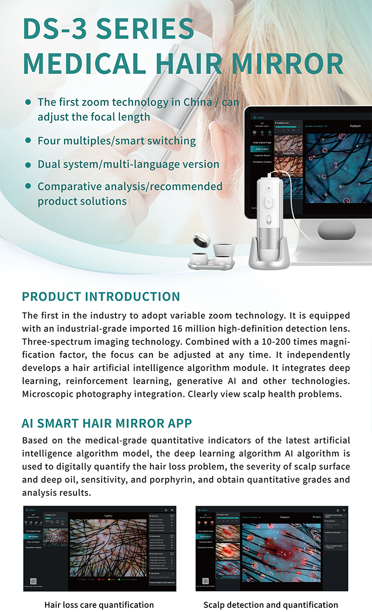 16 Million HD Lenses Skin Hair Analyzer Machine For Head Revitalization
