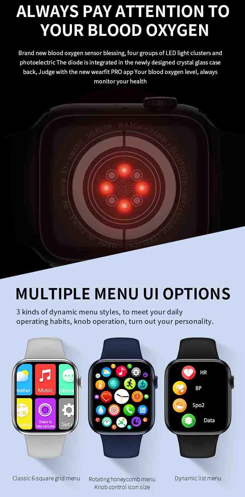 1.82 Inch Heart Rate Monitor Android Compatible Smartwatch With BT5.2 Bluetooth Dialing