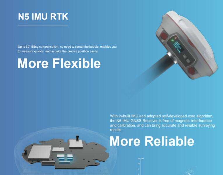 7 - 28 VDC Input Voltage SinoGNSS N5 RTK GPS Comnav N5 IMU GNSS Receiver
