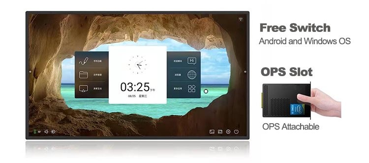 75 86 Inch Interactive Flat Panel Display PCAP All In One Touch Screen