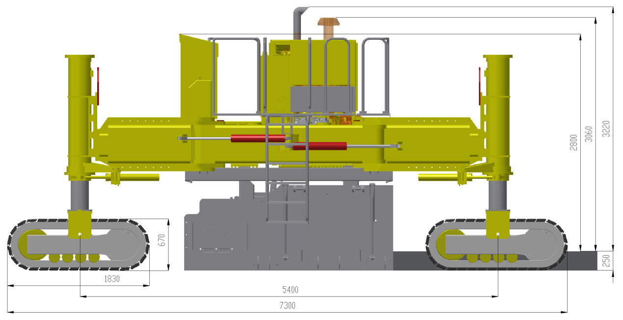 8m Slip Form Concrete Machine Smooth Cement Road Construction Paver Machine
