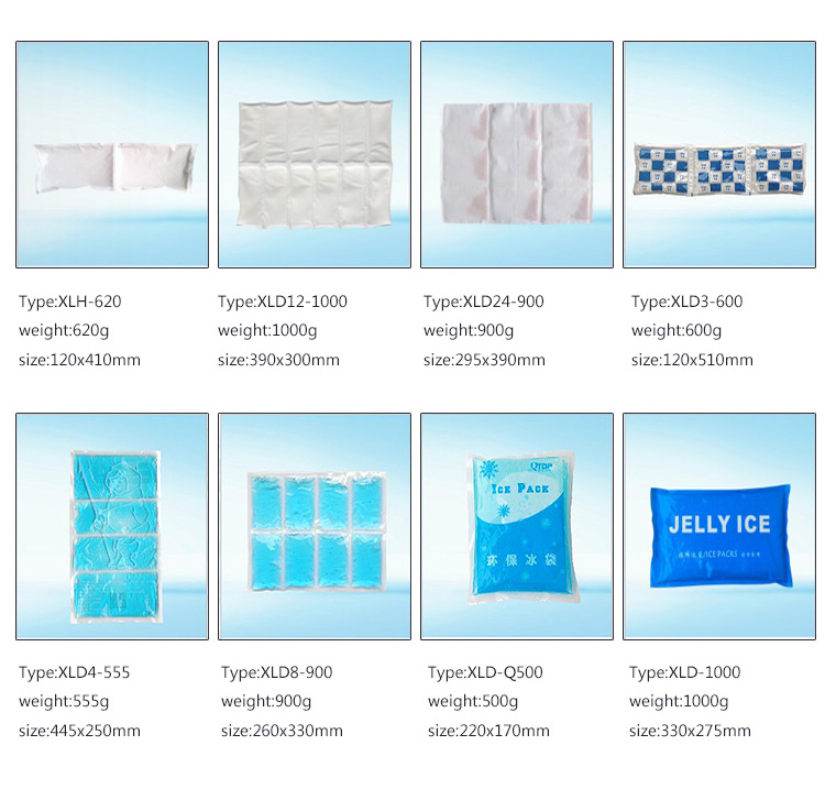 Food grade PE material eco-friendly nontoxic 400g gel ice packs for beer