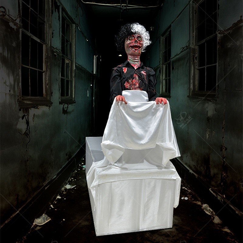  1m-2m Realistic Robotic Corpse Prop For Haunted Houses And Halloween Manufactures