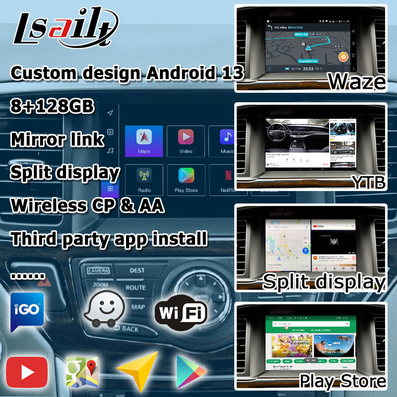 Nissan Pathfinder R52 Android 13 video Interface wireless carplay 8+128 Android base