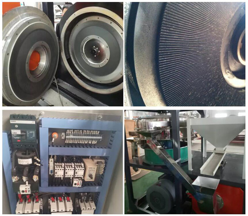Plastic Disc Flour Mill Grinder Auxiliary Machine SUS304 3 Phases Pvc Scrap Pulverizer Machine