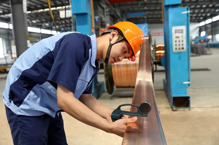 Bending Welding Decoiling Copper Row ASTM DIN Copper Flat Bar