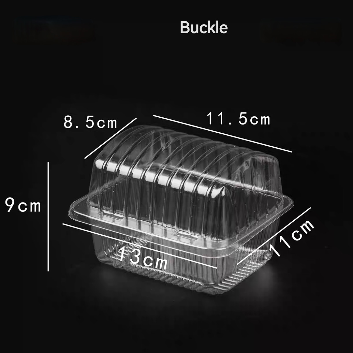 Transparent Vegetable Box Disposable Fruit PET Box Clamshell Hinge Salad Pastry Takeaway Box No Hole With Lid