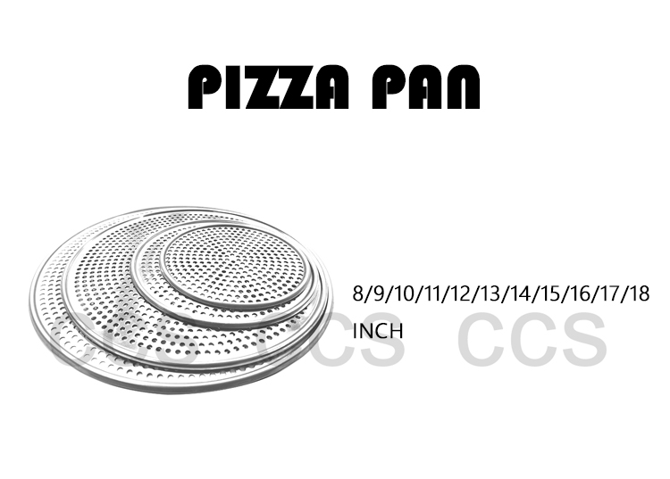 commercial 11 inch round mesh pizza tray perforated pizza pan aluminum pizza screen