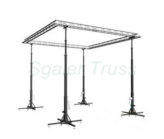 Steel Dj Lighting Truss Stand With Wheel ,Removable Led Screen Stand