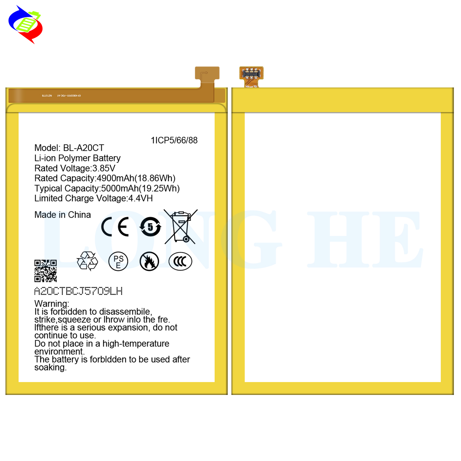 5000mAh Replacement Battery BL-A20CT for Infinix GM 21 GM 21 Pro Omix X300 Omix X400 Omix X500