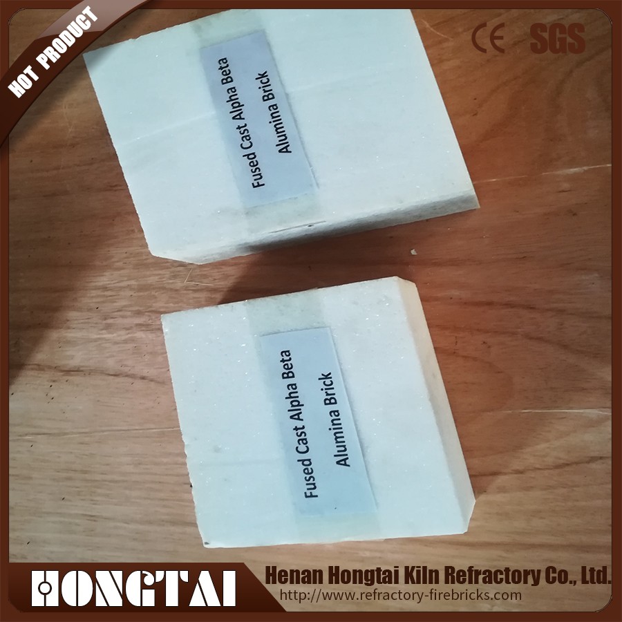 Refractoriness 1770°-2000° Electrocast Alpha Beta Alumina Refractory Brick with Optimal