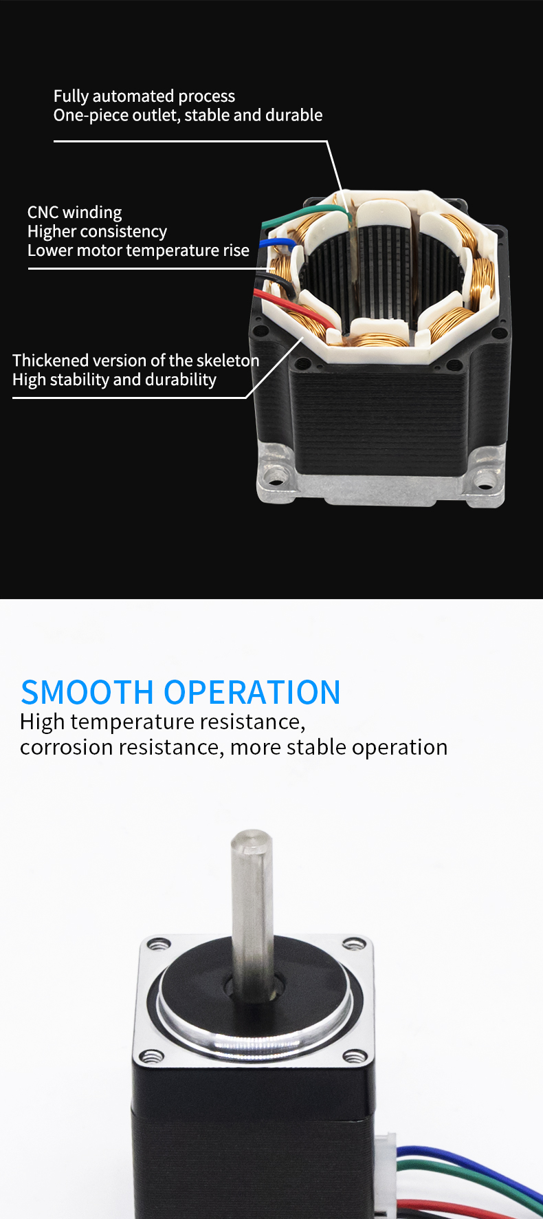 Temperature Rise 80Cmax Nema11 1.8/0.9 Degree 4 Wire Stepper Motor for DC Stepping Motor