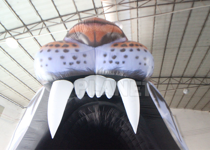 Logo Custom Inflatable Tiger Mascot Tunnel Inflatable Tiger Mascot Entrance For Football Game