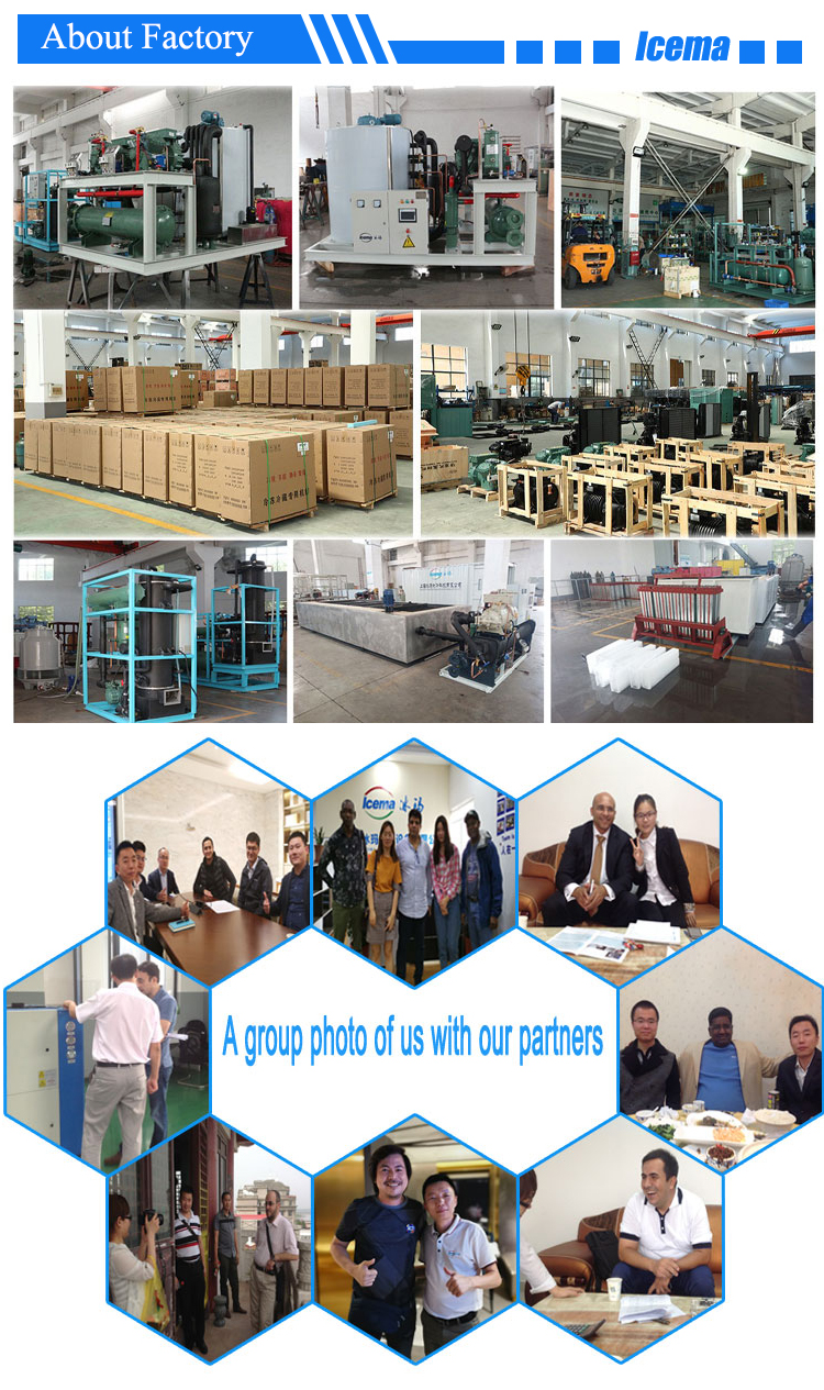 10 Tons Seawater Flake Ice Machine Commercial 32kw 380V