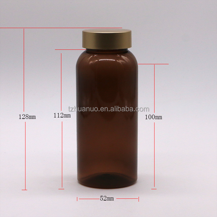 Sterile Frosted 250g Capacity PET Plastic Bottle for Eco-Friendly Supplement Storage