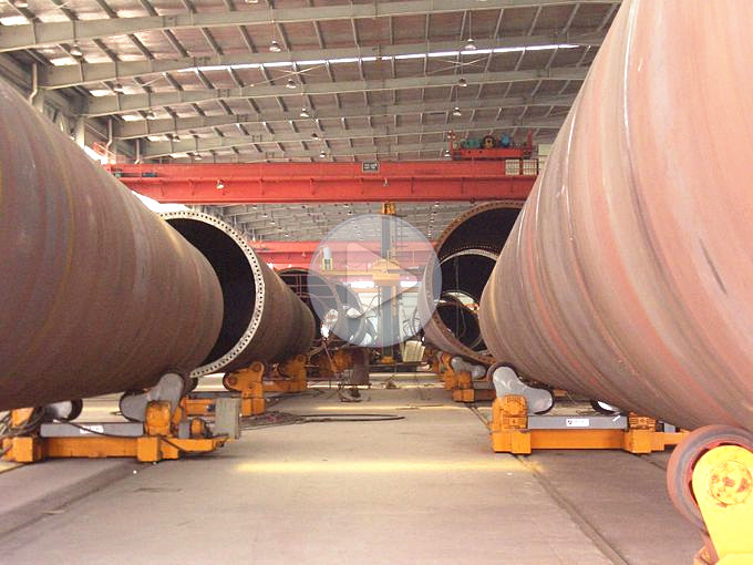 Yellow Color Welding Pipe Stands, 20T Wind Tower And Oil Pipe Welding Rollers