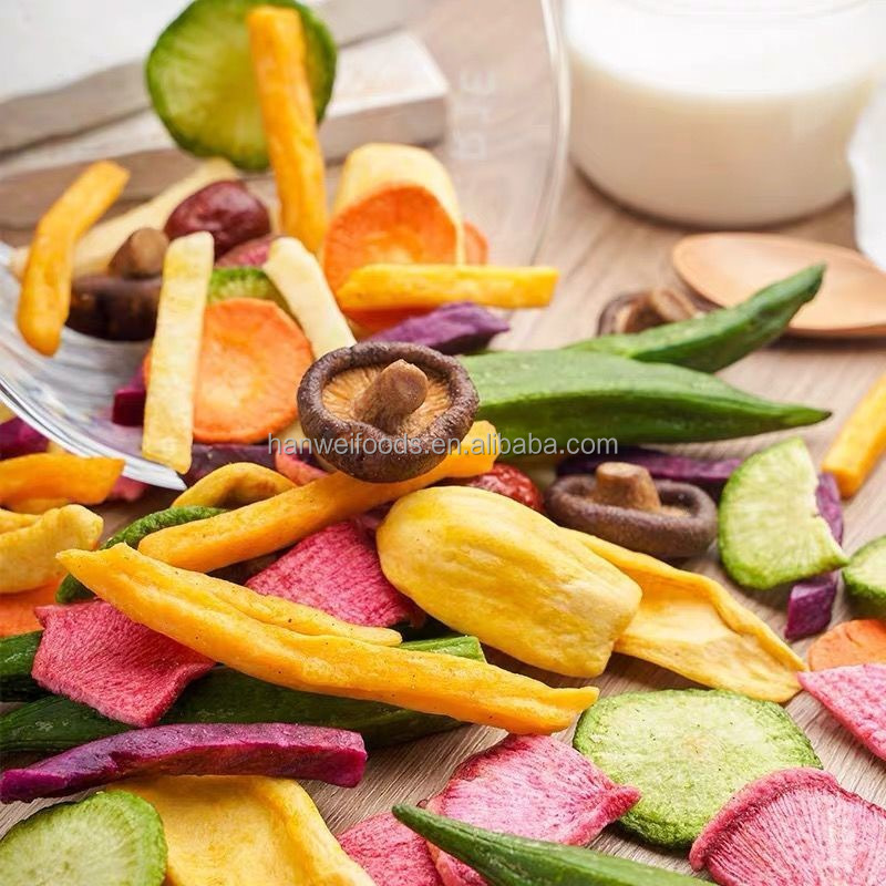 Mixed dried fruits and vegetables children snacks vacuum fried vegetable chips