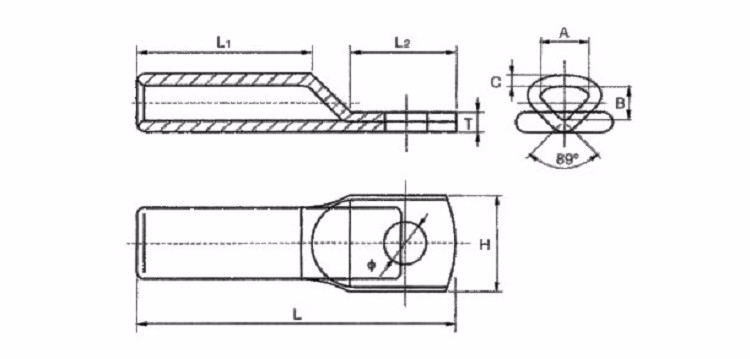 China supplier ALS sector aluminum cable lug foer electric power fittings