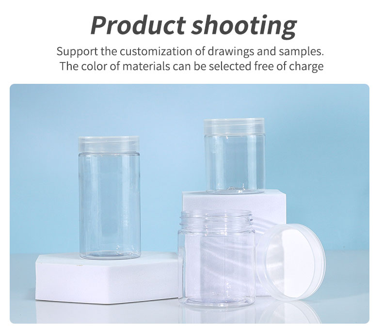 PETG Makeup Storage Jars Clear Plastic Jar For Packaging Transparent Plastic Container