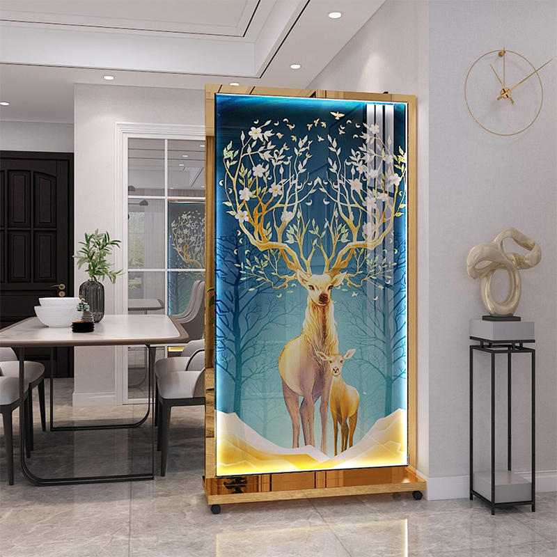 Elk Nordic Living Room Screen Partition Laser Cut Stainless Steel For Hotel Lobby