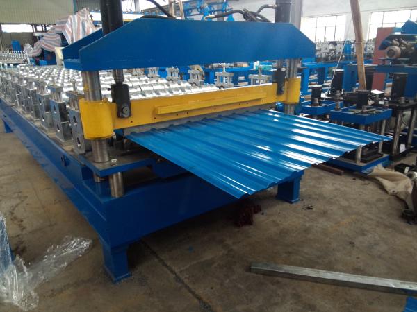 18-20 Stations Chain Drive Metal Roofing Roll Forming Machine For Steel Sheets 0
