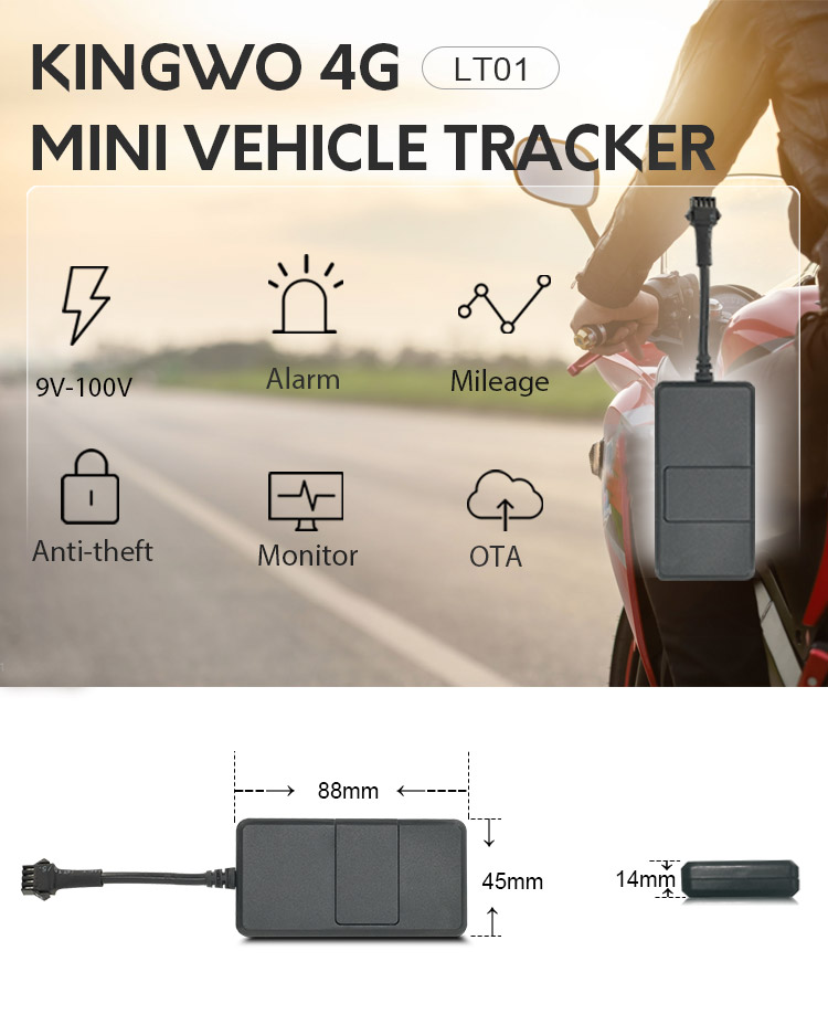 Gprs Mini Smart Tracking System Motorcycle GPS Tracker Mileage Calculation