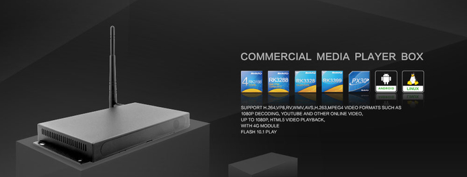 4K UHD Android Media Player RK3288 Quad Core Advertisement Player Box