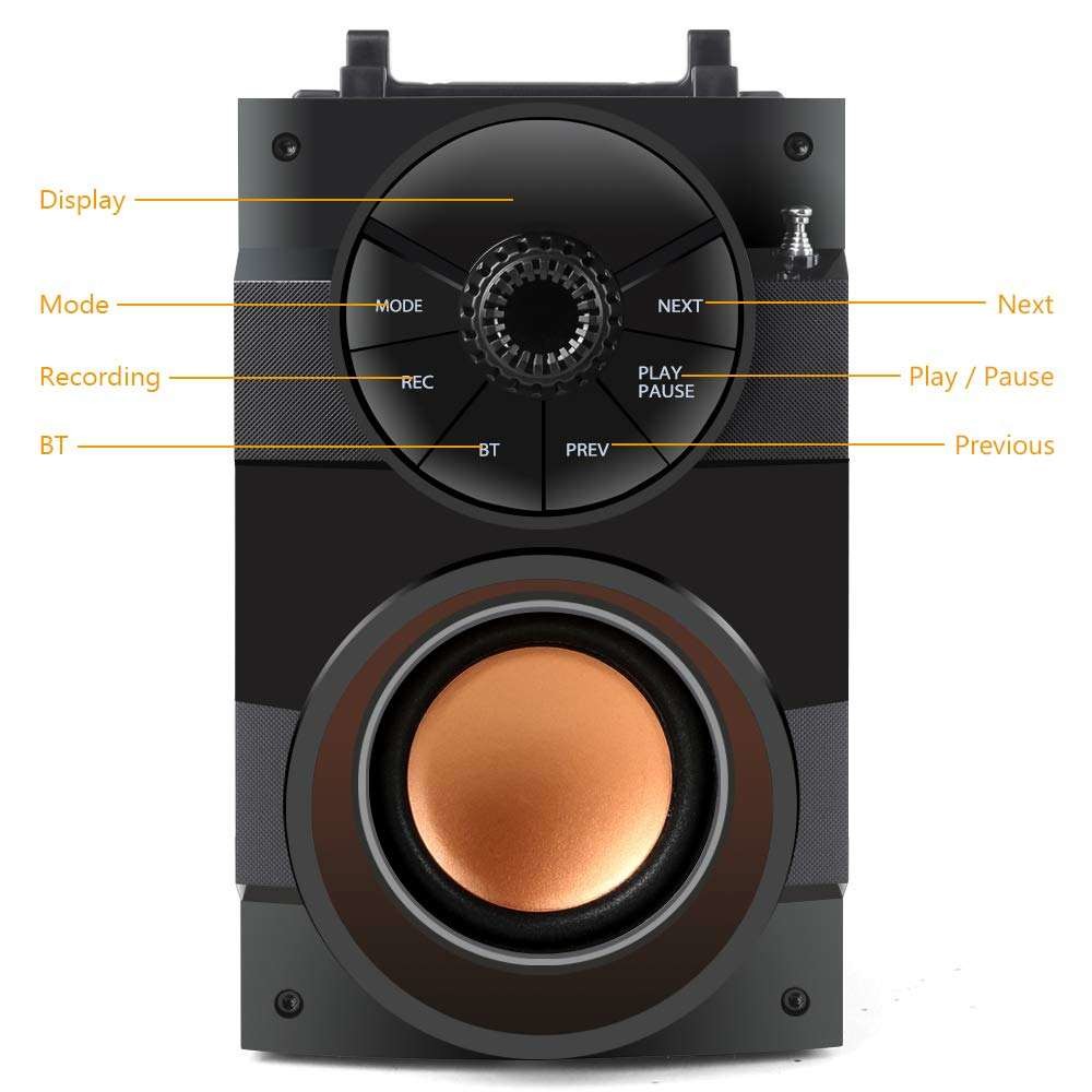 Portable Wireless Trolley Speaker with USB/SD Bluetooth Function 40W Output Power