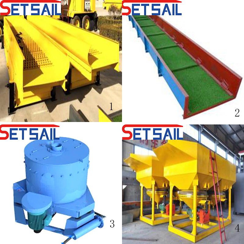 Land Gold Diamond Mining Machinery with Vibration Chute