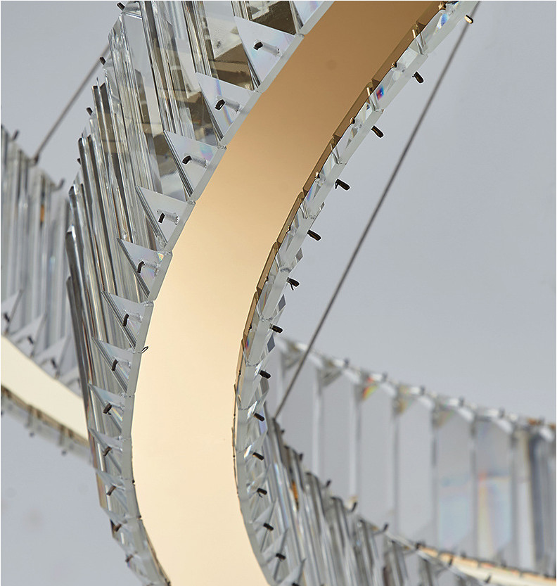 Dia120cm Geometric Round Modern Ring Pendant Light AC85V To 265V