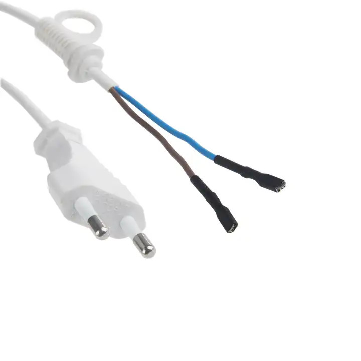 PVC / RUBBER K04 2 pin eu plug electric Supply KC dryer ac approved extension cord wire electric high power cords plug