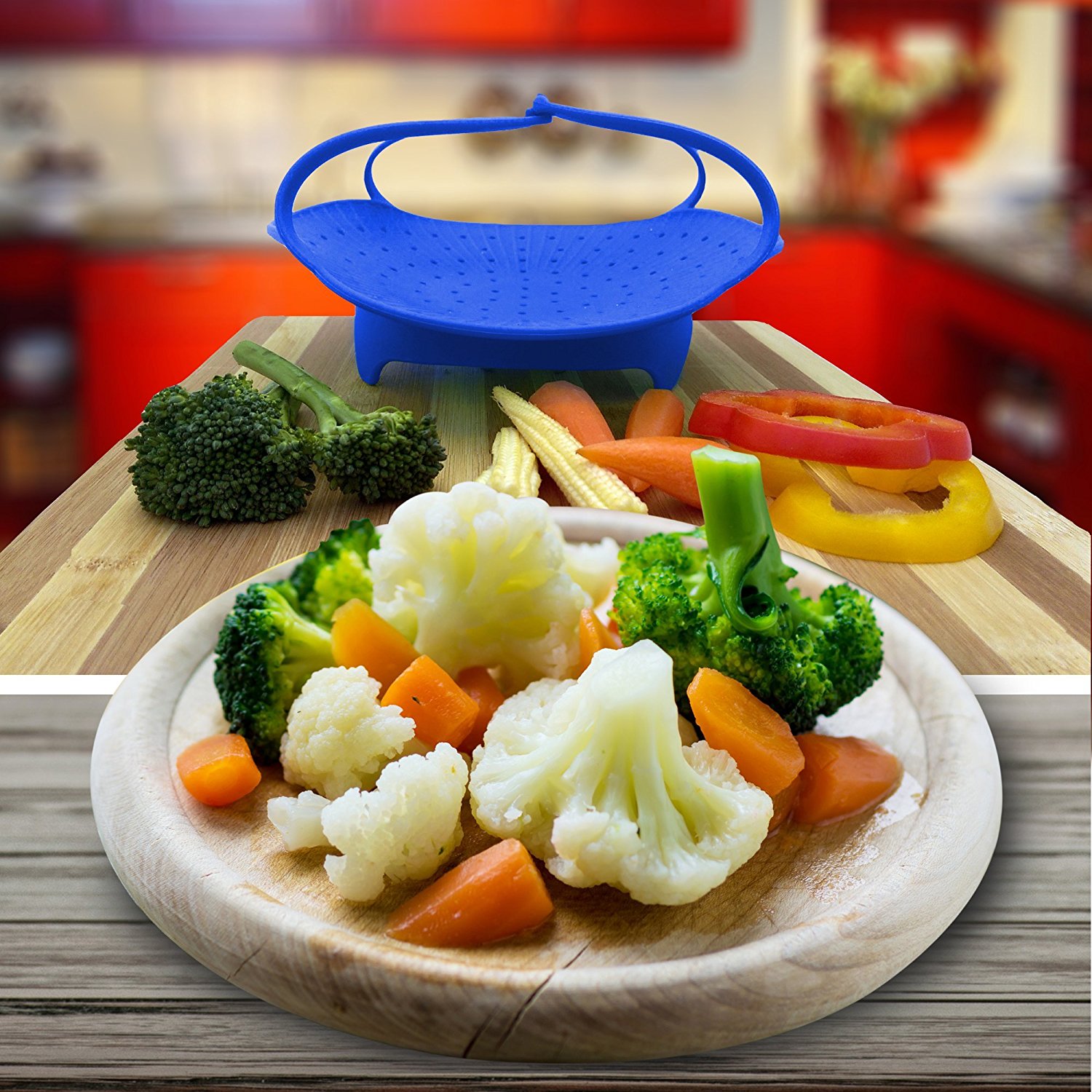 high quality vegetable kitchen silicone steamer walmart for sale