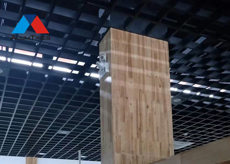 10×50mm Aluminium Grid Ceiling For Stadiums Subway Station Decoration