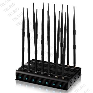 14 Channel Desktop Wireless Signal Jammer For Cell Phone 2 3 4 5G VHF UHF Lojack