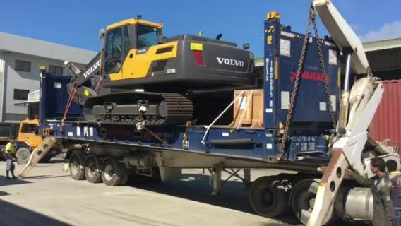 37tons 40ft Container Self Side Loader Side Lifting Container Semi Trailer with Hydraulic Crane