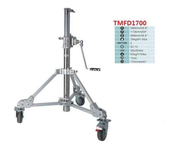 Heavy Duty Steel Portable Tripod Light Stand With Rocker Arm And Photographic