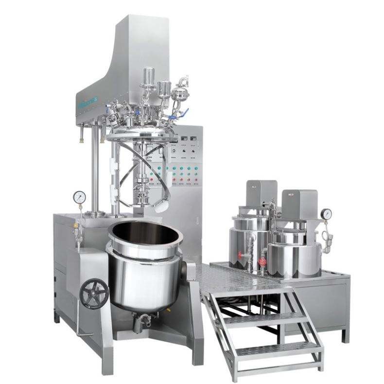 Stainless Steel Cosmetic Emulsifier Mixer With PLC Control 5000L Capacity