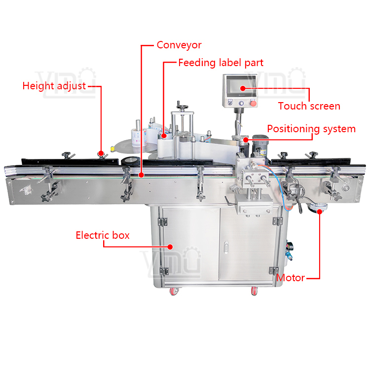 Chemical Birthday Candle Tube Label Applicator Automatic Oval Bottle Labeling Machine