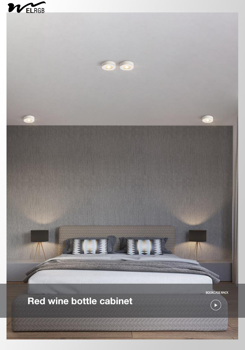 Anti Glare Open Design Spotlight for White Product Style without Perforated Ceiling