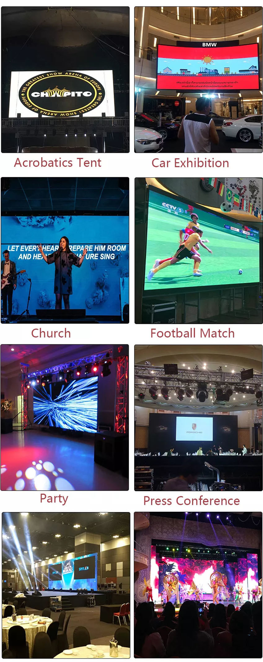 Popular Rental Stage Video Wall , Small Spacing Indoor LED Display Screen