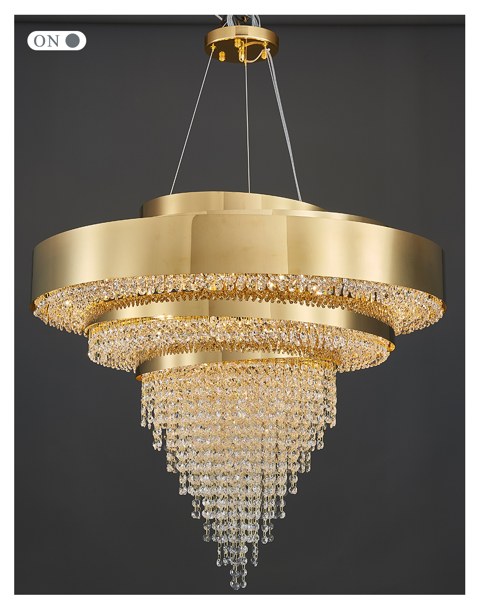 Modern led chandelier living room decoration home decor lights round large dining light(WH-CY-244)