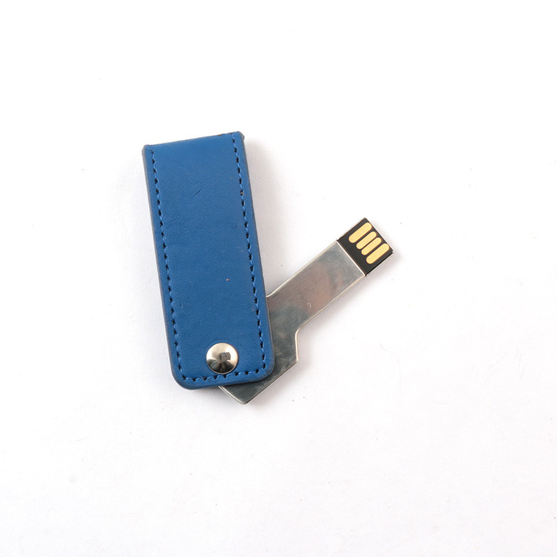 custom Embossing Logo PU Leather USB Flash Drive USB 2.0 Port