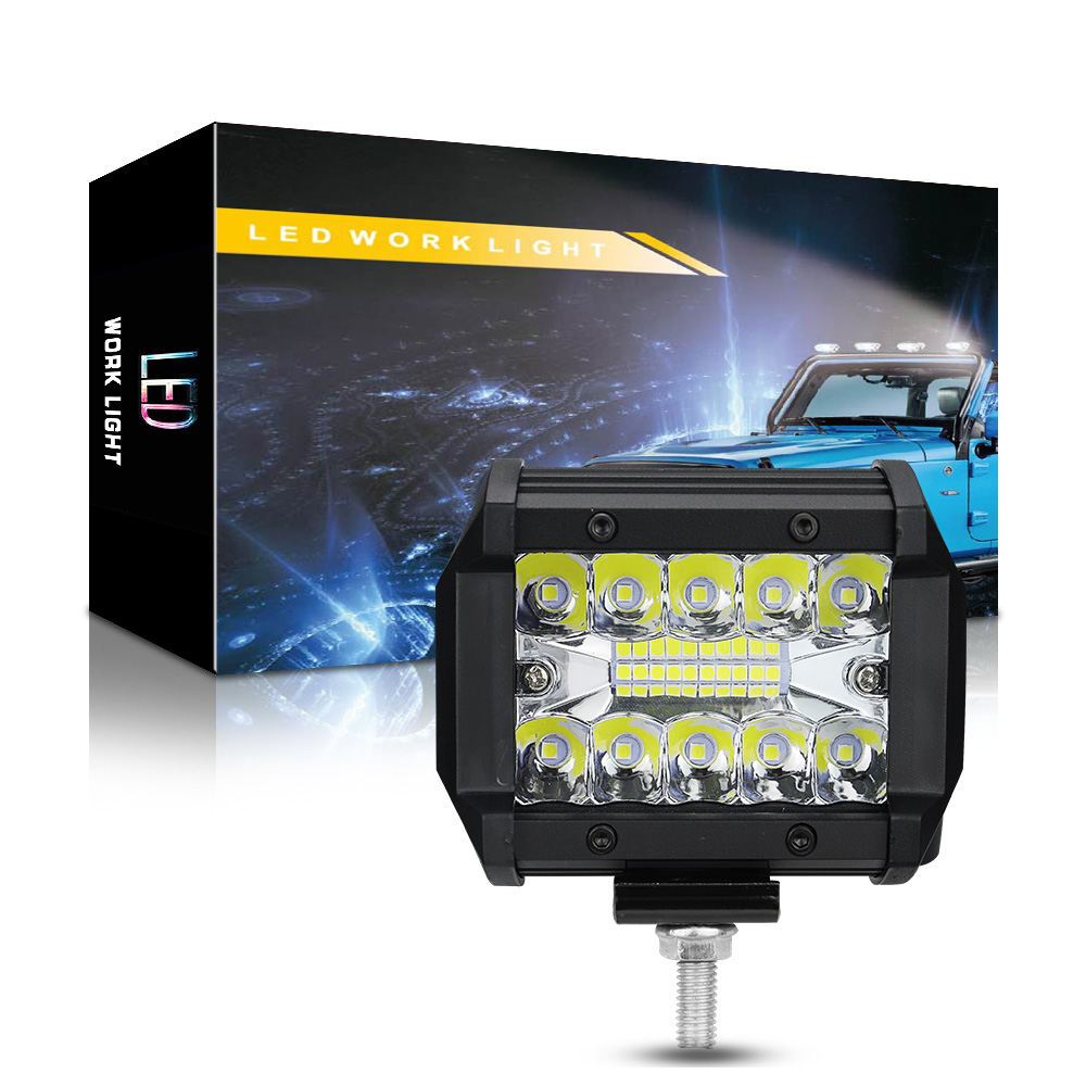 60W 20LED Truck LED Work Light 6000K LED Light Bar 4 Inch DC 12V-24V