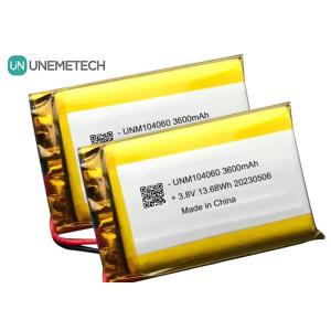 UNEMETECH 4.35V High Voltage Lipo Battery 104060 3.8V 3600mAh Lithium Ion