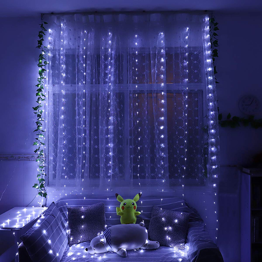 3M LED Curtain Lamp USB String Lights Remote Control Fairy Light Garland For New Year Christmas Home Wedding Decoration